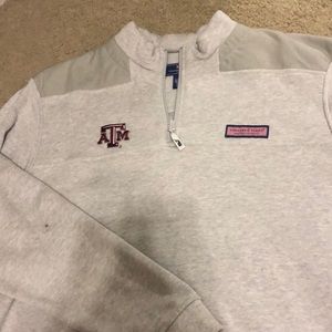 Vineyard Vines Texas A&M quarter zip jacket